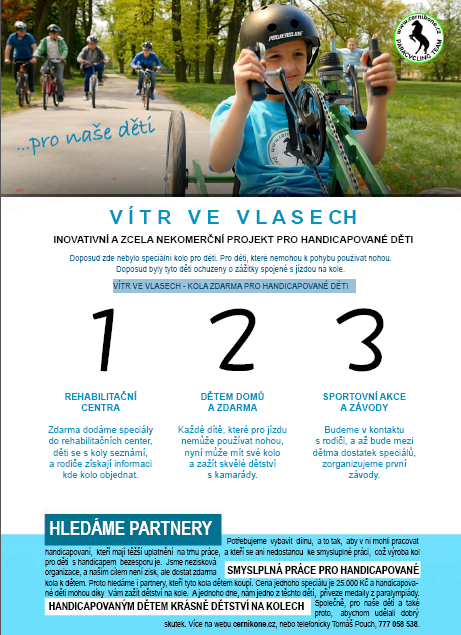 Leták akce Vítr ve vlasech